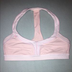 Light pink/white lululemon sports bra